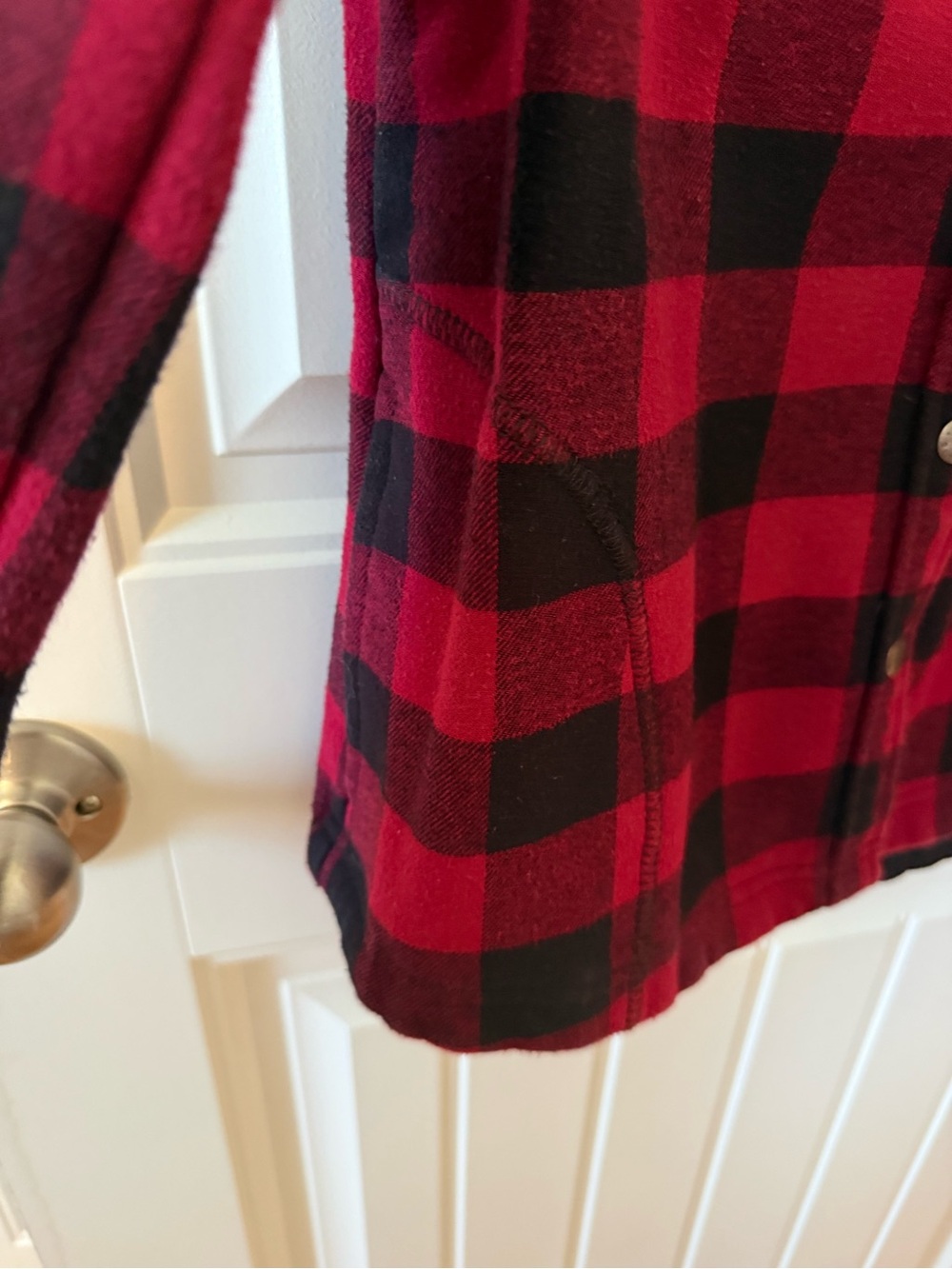 Orvis Red and Black Buffalo Plaid Shirt Jacket - Picture 3 of 6